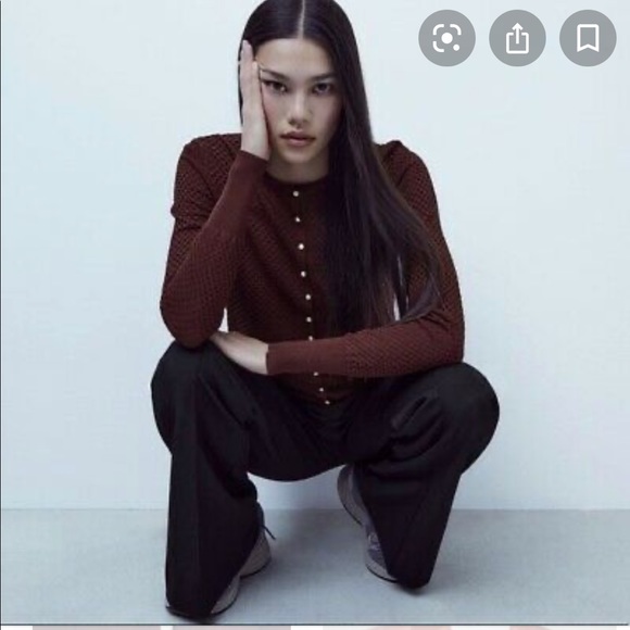 ZARA S Jewel button cardigan - Picture 7 of 9